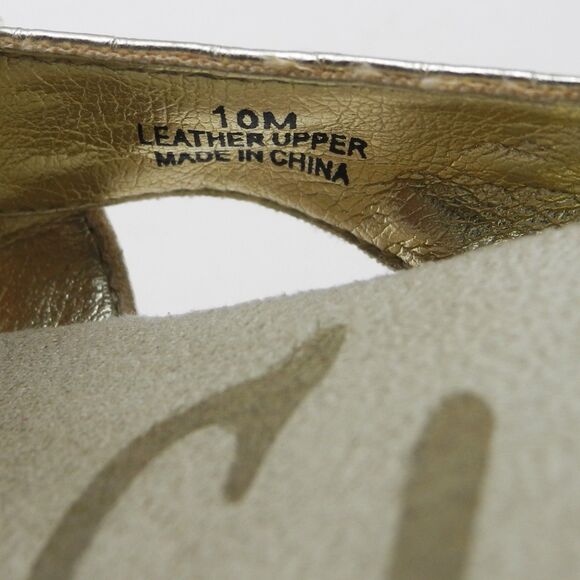 Sam Edelman Thong Platform Sandal Silver/Gold Leather Woven Jute-Women's Size 10 - Picture 7 of 7